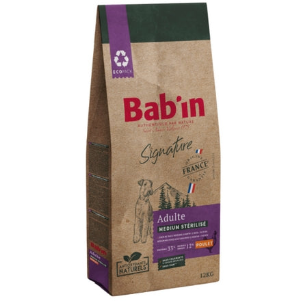Bab'in Medium Adulte Stérilisé Chien Poulet 12kg