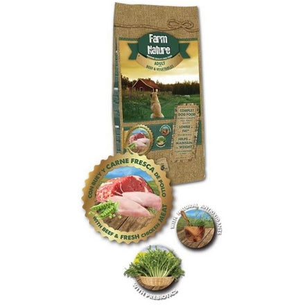 Farm Nature Chien Boeuf et Légumes 12.5kg