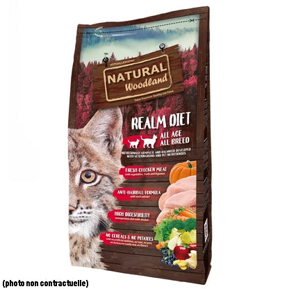 Natural Woodland Chat Realm Diet Poulet Frais 15kg