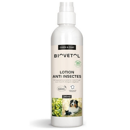 Biovetol Lotion Anti-Insectes Chien & Chat 240ml