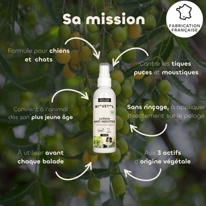Biovetol Lotion Anti-Insectes Chien & Chat 240ml
