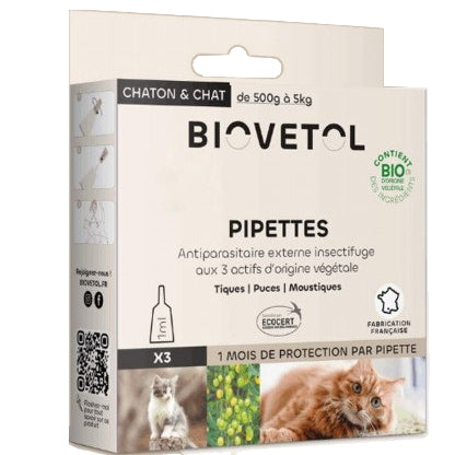 Biovetol Pipettes Antiparasitaire Chaton & Chat