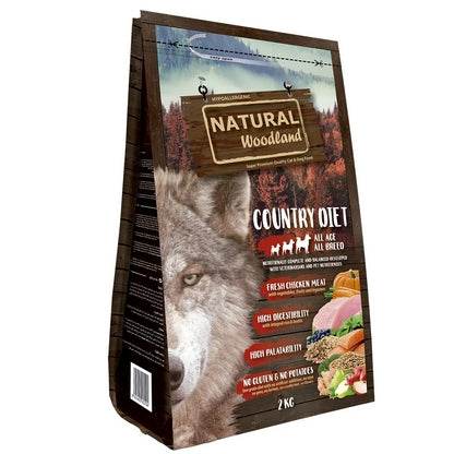 Natural Woodland Chien Country Diet Poulet Frais 2kg