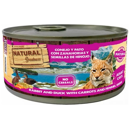 Natural Greatness Boîte GF Chat Lapin Et Canard 185g