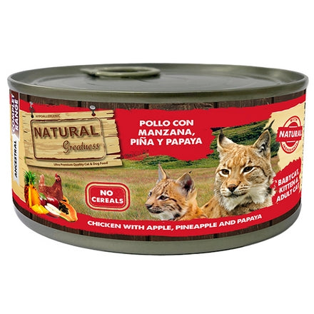 Natural Greatness Boîte GF Chatons Et Chats Poulet 185g