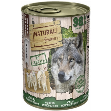 Natural Greatness Boîte GF Chien Monoprotéique Agneau 400g