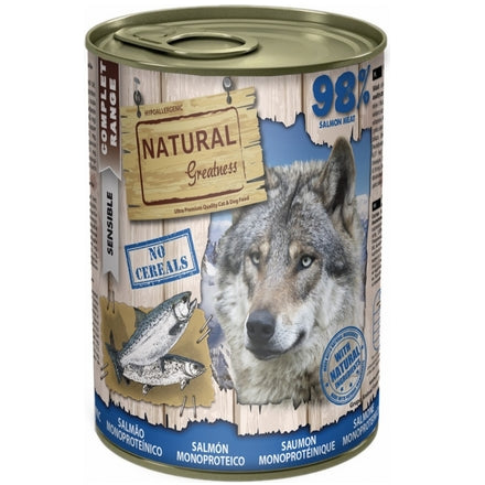 Natural Greatness Boîte GF Chien Monoprotéique Saumon 400g