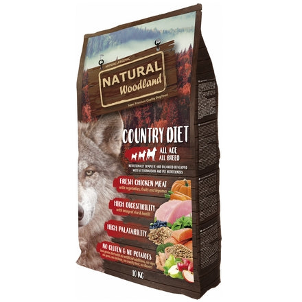 Natural Woodland Chien Country Diet Poulet Frais 10kg