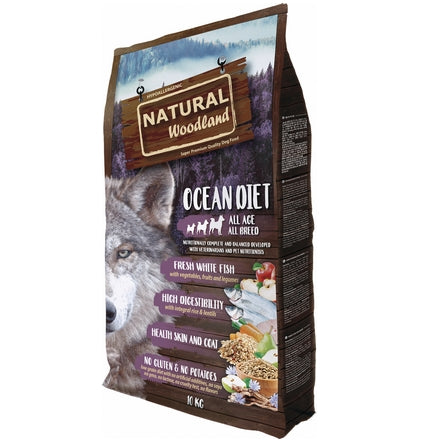 Natural Woodland Chien Ocean Diet Poisson Blanc Frais 10kg