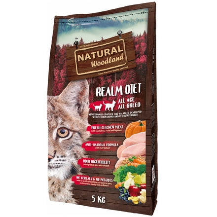 Natural Woodland Chat Realm Diet Poulet Frais 5kg